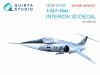 Quinta Studio QDS-32188 F-104J 3D-Printed coloured Interior on decal paper (Italeri) (small version) 1/32